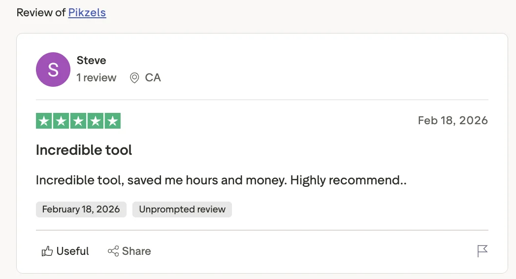 Pikzels review about saving hours and money