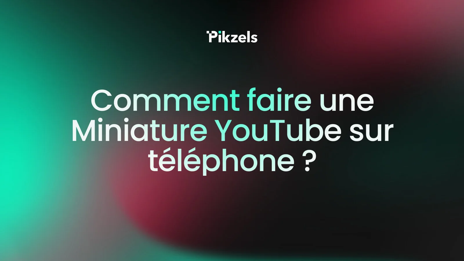 Comment faire une Miniature YouTube sur téléphone ?