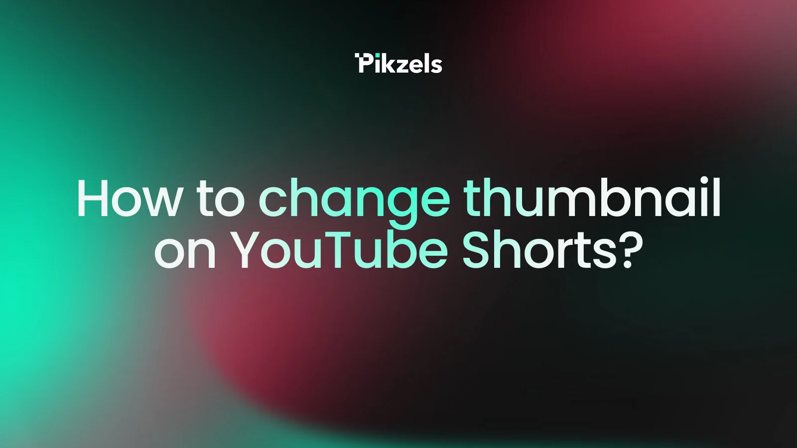 How to change thumbnail on YouTube Shorts?