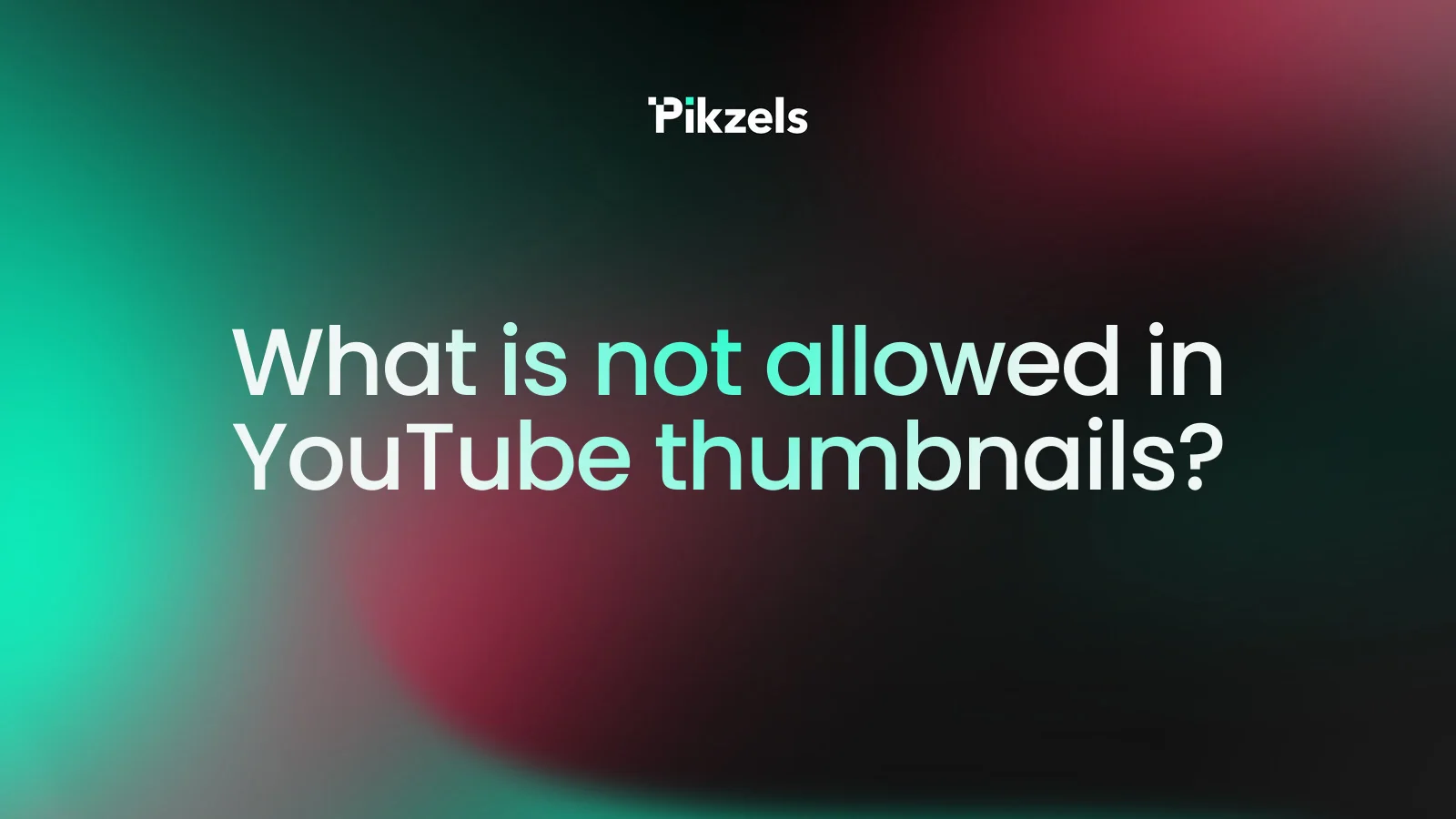 What is not allowed in YouTube thumbnails?